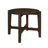 Round Solid Wood End Table, Dark Brown