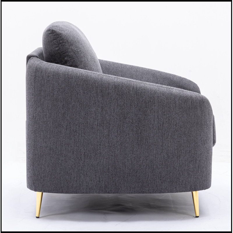 Fauteuil d'appoint à dossier lâche