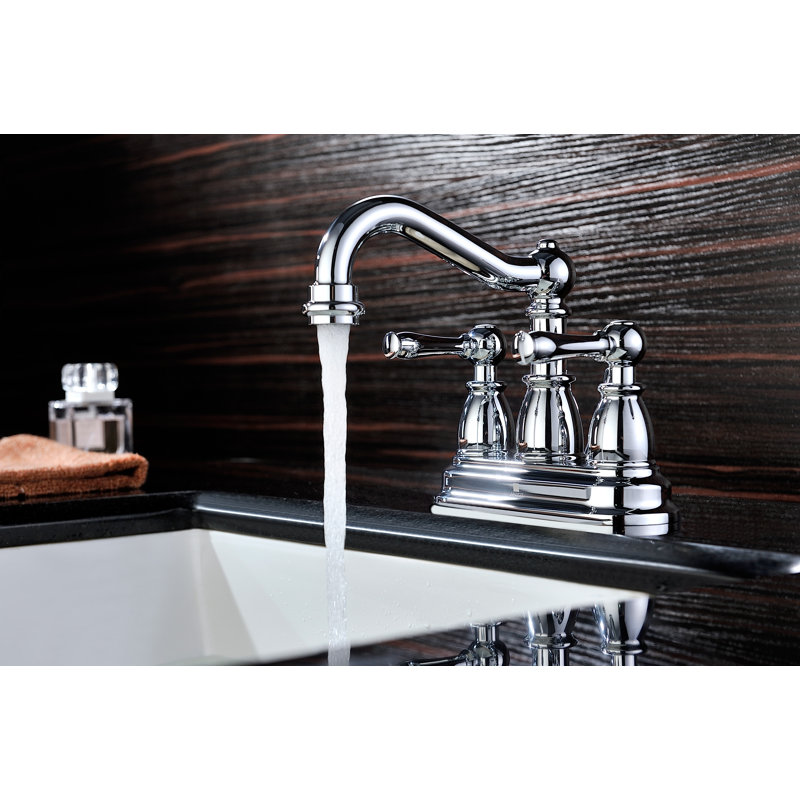 2-handle Bathroom Faucet with Drain Assembly, Polished Chrome