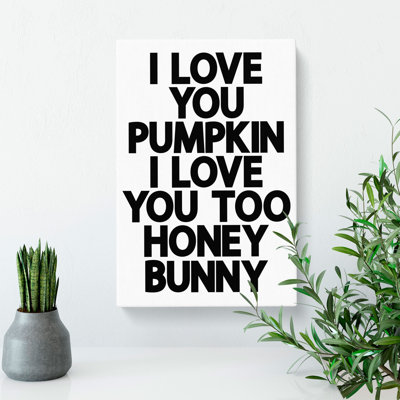 Pumpkin and Honey Bunny - Wrapped Canvas