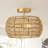 2-lamp Gold Adjustable Industrial Iron Ceiling Light