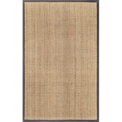 Belz Checkered Weave Seagrass Indoor/Outdoor Dark Grey Rug