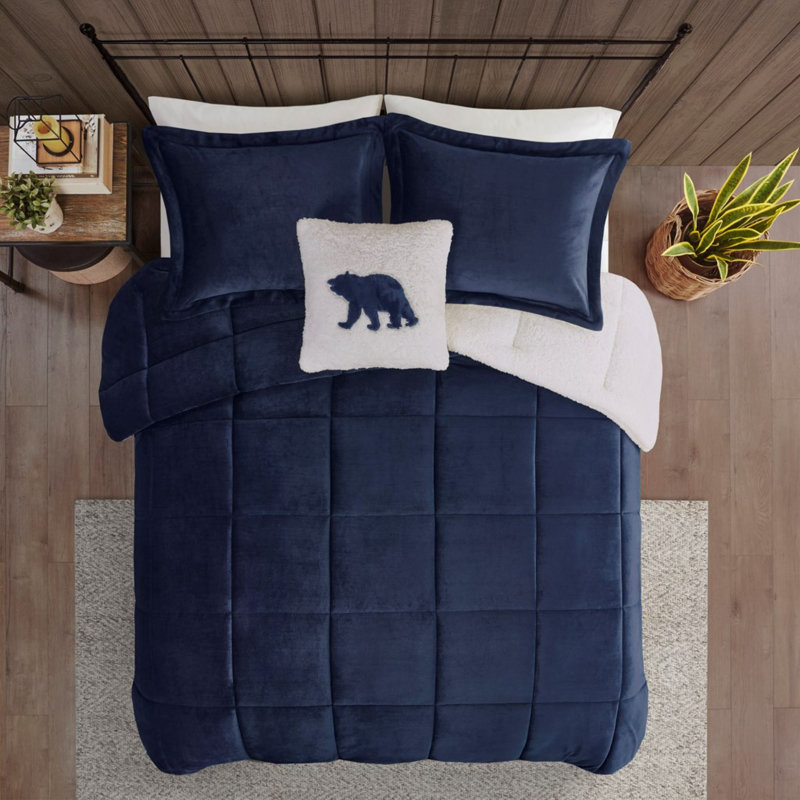 King Sherpa Down Alternative Comforter Set