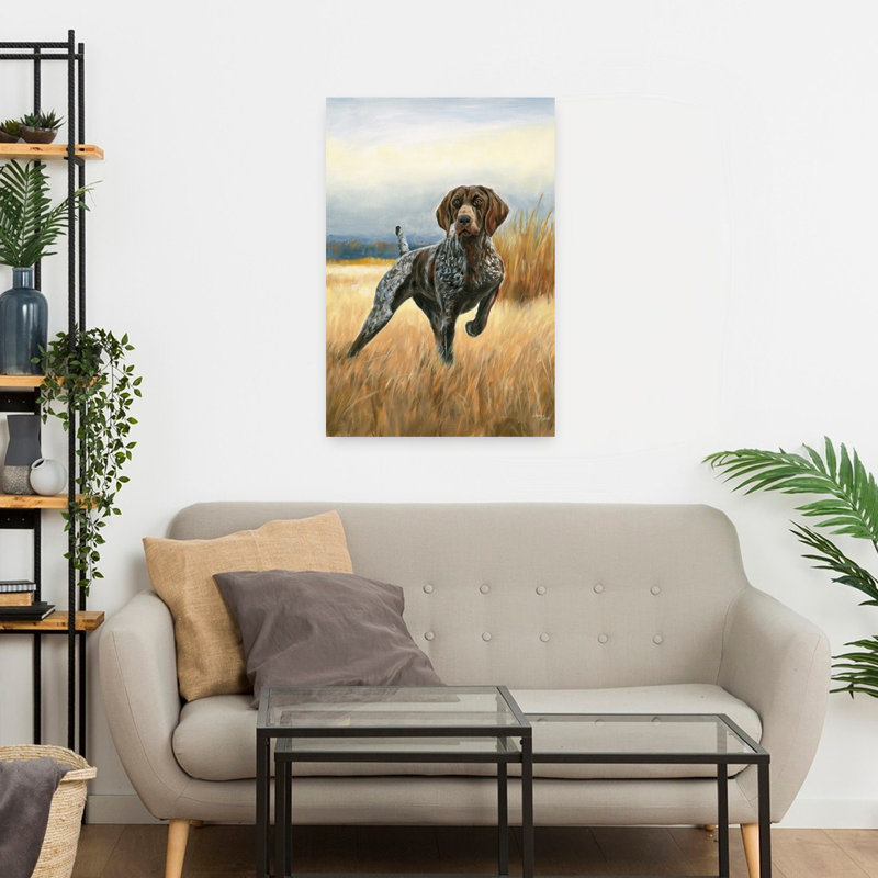 Art contemporain, paysage de chien abstrait, H 24 po x l 16 po
