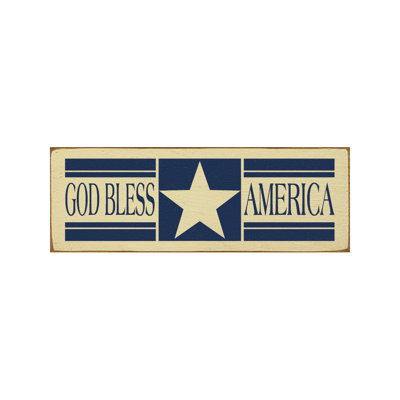 « dieu bless america », art textuel sur bois