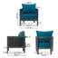 Chaise de patio avec coussins Treadway-582468351-582468344