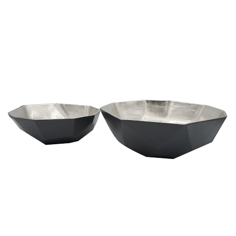 Bol décoratif en aluminium Allaroe - ensemble de 2