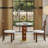 Modern Round Dining Table, 33.5" Sintered Stone Table with Wooden Leg & Gold Base, 2 - Person Kitchen Table for Small Space, 150lbs Weight Capacity-130372226