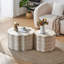 Ensemble de 2 tables basses rondes pour le salon (table incluse seulement)