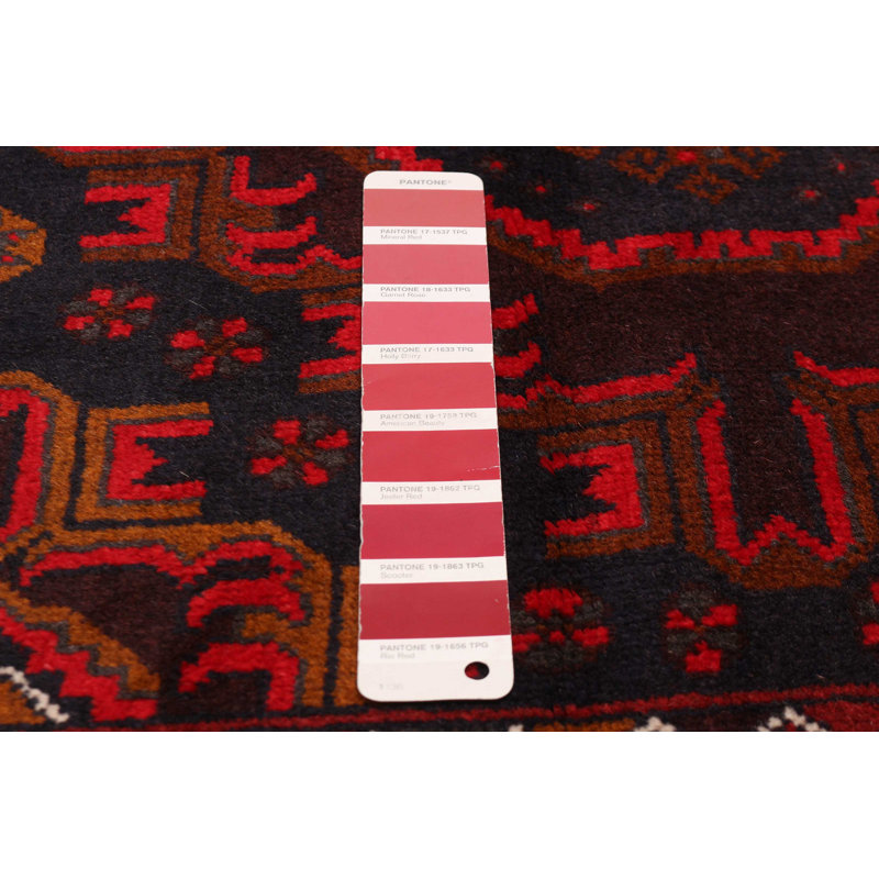 Tapis rouge en laine New Age One-of-a-Kind Rectangle 3 pi 11 po x 6 pi 4 po