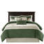 Ensemble d'édredon en faux suède 7 pièces 7 pièces Green King-125329065-125329068