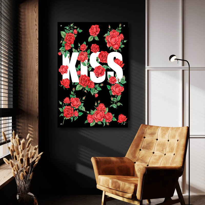 «Love Kiss I» par Regina Moore, H 36 po x l 24 po x P 0,2 po