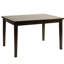 Salle à manger 5 pièces en bois brun foncé cerisier foncé avec revêtement en similicuir noir pour l'intérieur de la table, revêtement, style