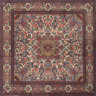 Tapis traditionnel rouge / bleu / beige Drasner