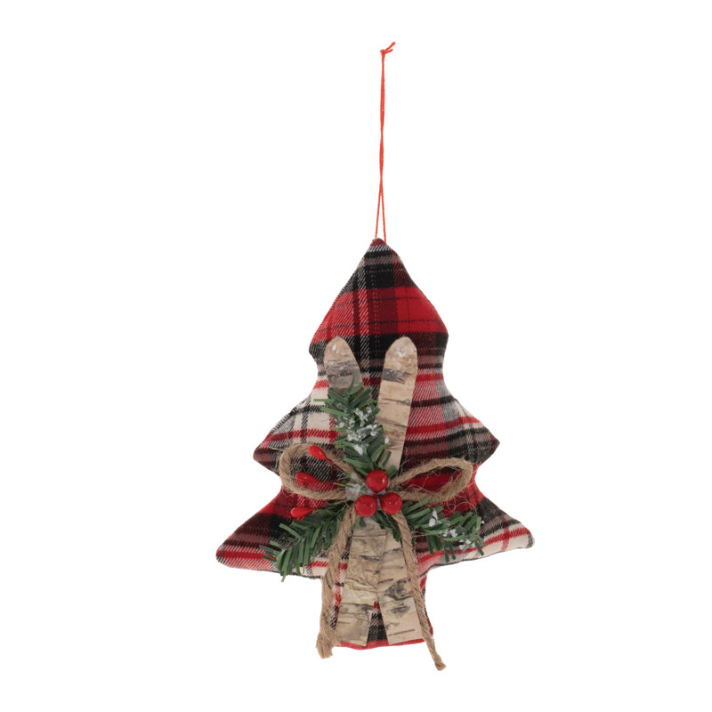 Ornement arbre avec des skis