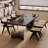 Black Rectangular Solid Wood desks-107627184