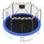 Trampoline avec lumières et panier de basketball-126757089