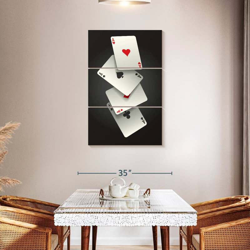 Senne Four Aces Cards, 45'' H X 28'' W