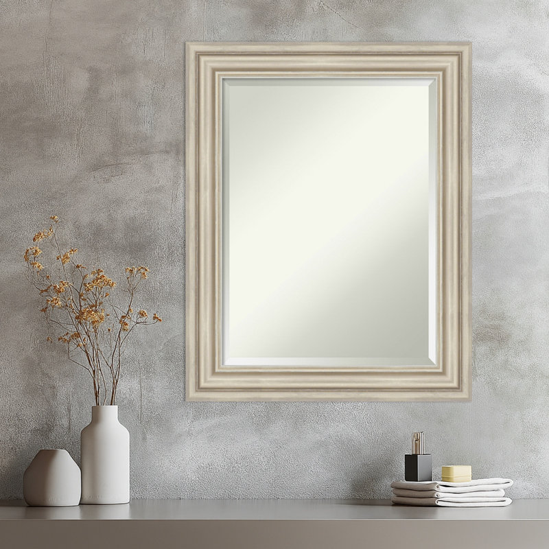 Miroir mural Sierra, 29,5 po x 23,5 po, Argent argent