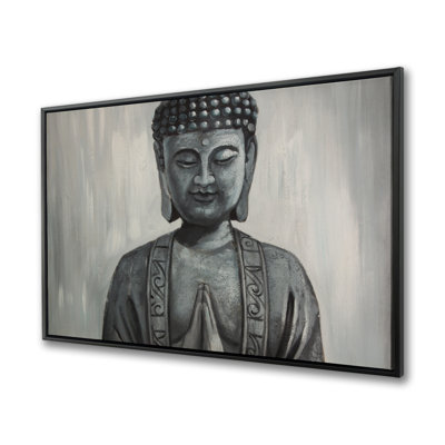Buddha Framed Canvas - Spiritual Living Room Decor | Home Art