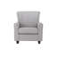 Chaise berçante en lin Denzell gris clair