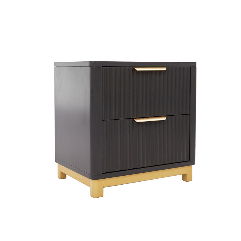 Table de chevet Kellems, Gris foncé