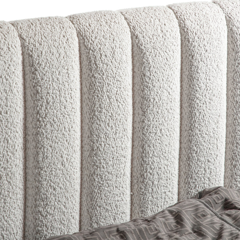 Lit plateforme Celal Chenault, Double, White