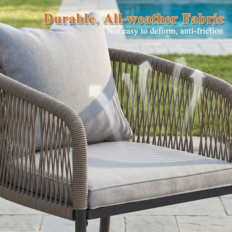 Chaise de salle à manger avec accoudoirs Modern, Gris, Gris