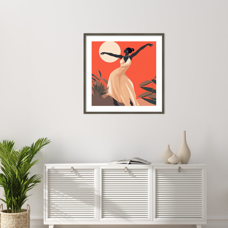 «Graceful Woman I» par Lazar studio, impression sur bois encadrée, H 33 po x l 33 po