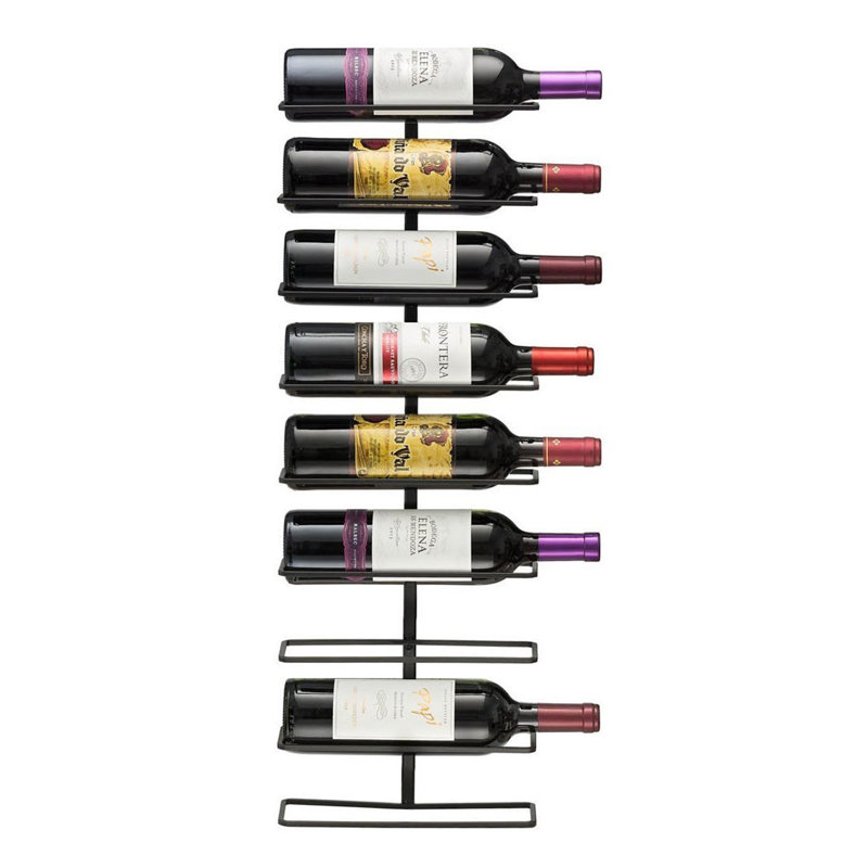 Sorbus 9-Bottle Wine Rack Wall Mounted in Black