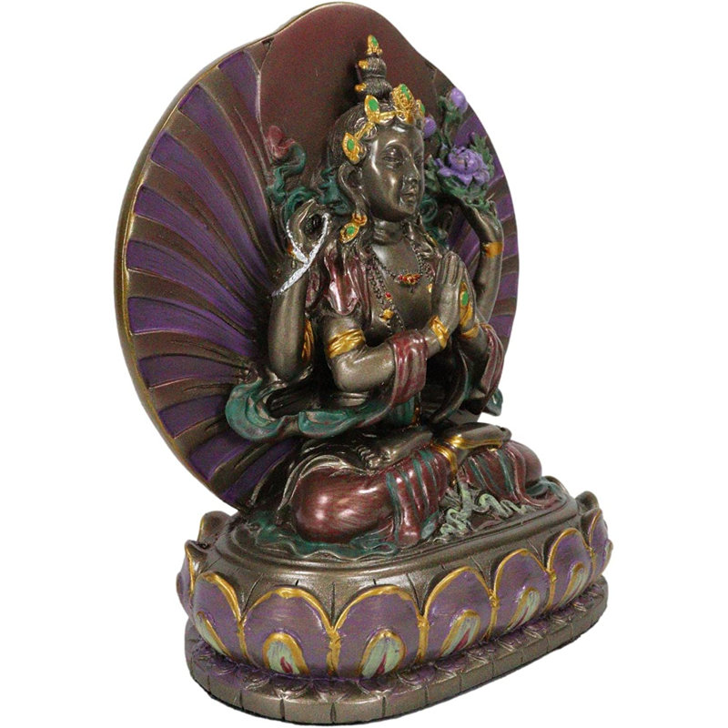 Figurine petit Bodhisattva Avalokiteshvara Guanyin en prière