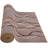 Striped Gray Slip Resistant Low Pile Rug-1392321853