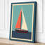 Sailboat at Calm Waters Coastal - Wrapped Canvas-1027225948-1027226021