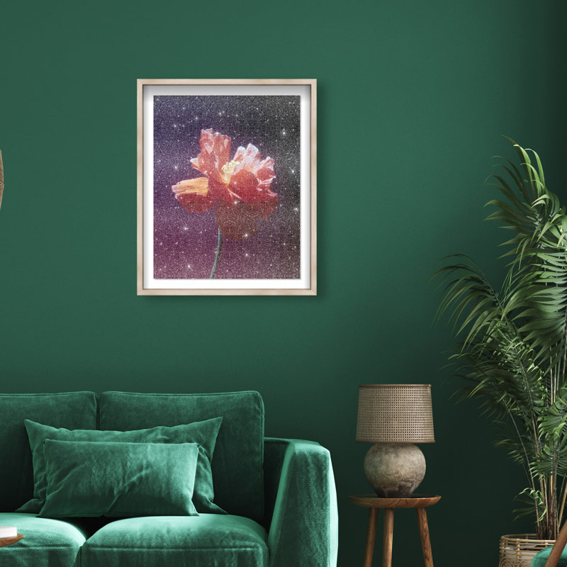 Taffeta Twilight II Shadowbox Floral & Botanical Print by Oliver Gal, Black Frame, 16 x 20, 25.5"H x 31.5"W