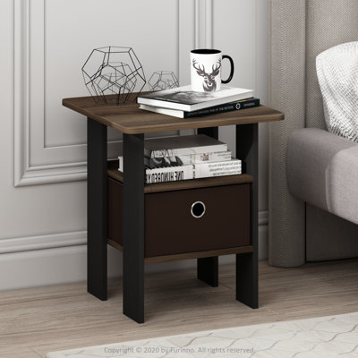 Joseph Side Table Nightstand with Bin Drawer, 2 per set