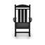 Chaise berçante noire pour patio - fabriquée en bois idéal pour la détente dans le jardin