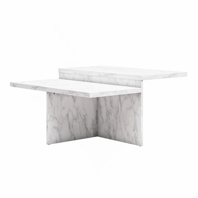 Stunning Two-Tiered Coffee Table That Blends Luxury And Practicality, Ideal For Captivating Guests And Enhancing Living Room Ambiance.