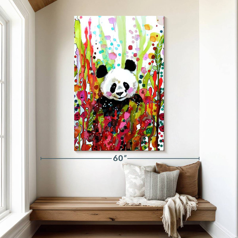 Panda floral, H 51 po x l 34 po
