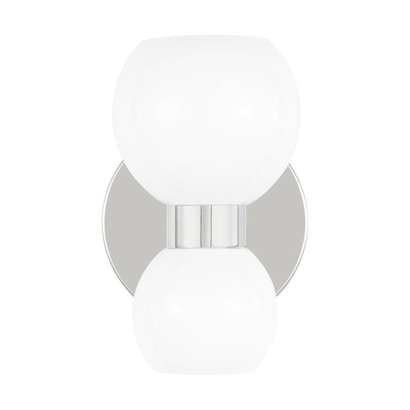 2 - Light Armed Sconce, Polished Nickel