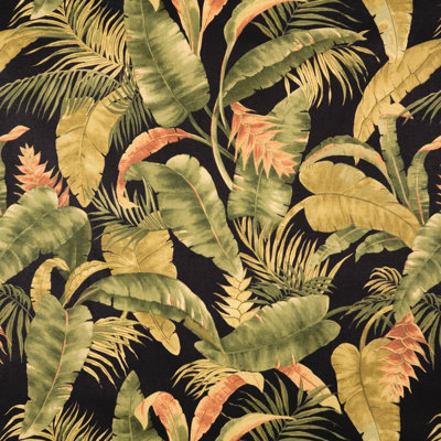 Imprimé principal noir sur tissu de coton La Selva