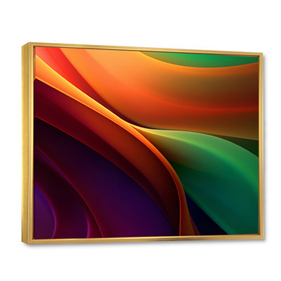 Spectres de courants orange et vert sur toile