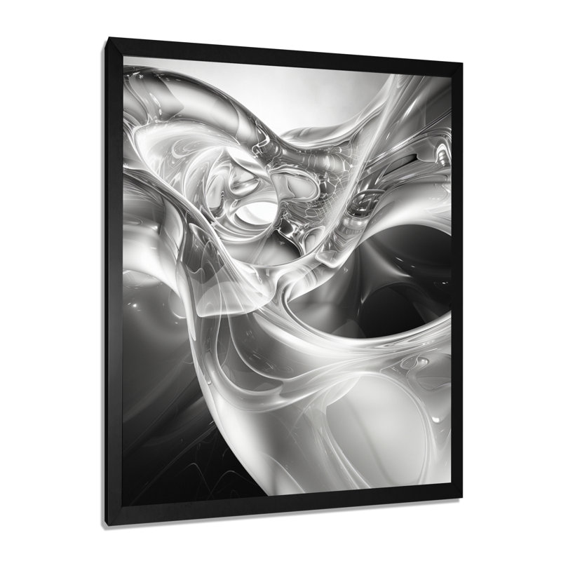 Gris noir et acier abstrait Serenade III - reproduction d'art abstrait, H 20 po x l 12 po x P 1 po