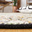 Tapis en laine / coton tissé à la main Natura en jaune / noir / ivoire-1181258888