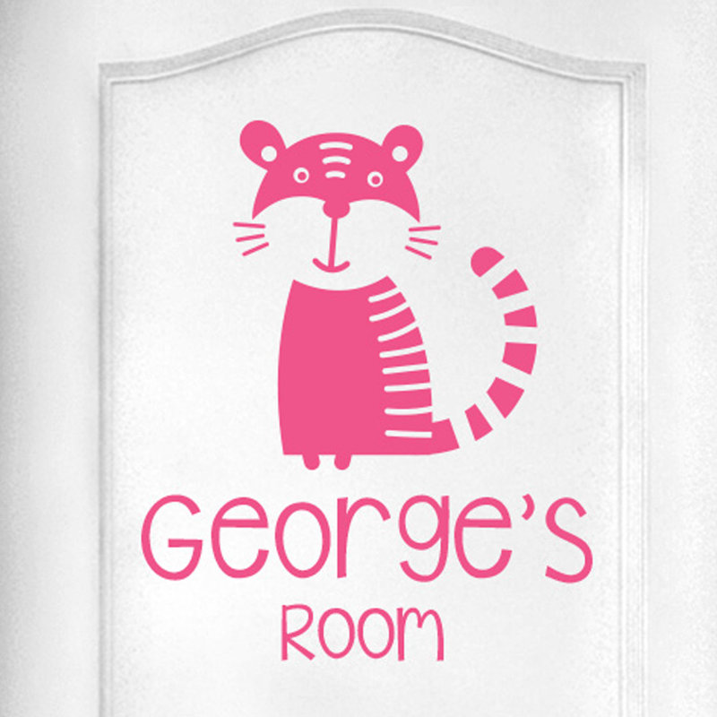 Animals Wall Decal, Pink