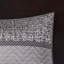 Ensemble de courtepointe réversible en jacquard 6 pièces avec coussins décoratifs gris / taupe très grand