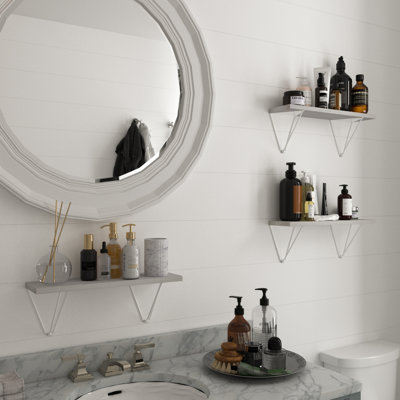 Bridgette 3 Piece Wood Bracket Shelf