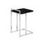 Table d'appoint de chambre à coucher - Collation moderne en stratifié noir et métal robuste