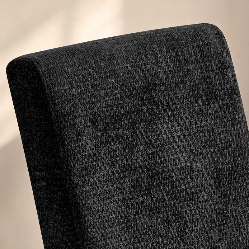 Chaise de salle à manger rembourrée Modern, 6, Black