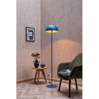 Élégante lampe sur pied bleue avec corps en métal, 15,7 po de diamètre x 63,0 po de hauteur | Douille E27, 40 W maximum, indice de protection IP20 | Comprend les instructions d'installation | Parfait pour le salon, la chambre à coucher et les décors modernes