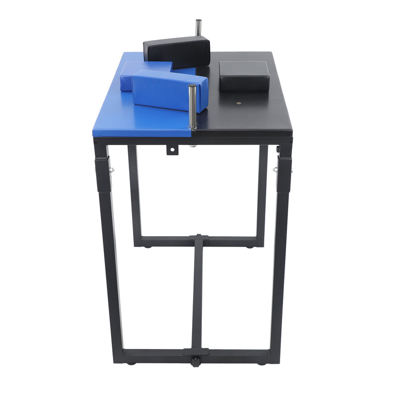 Table de bras de fer pliable, Noir / Bleu